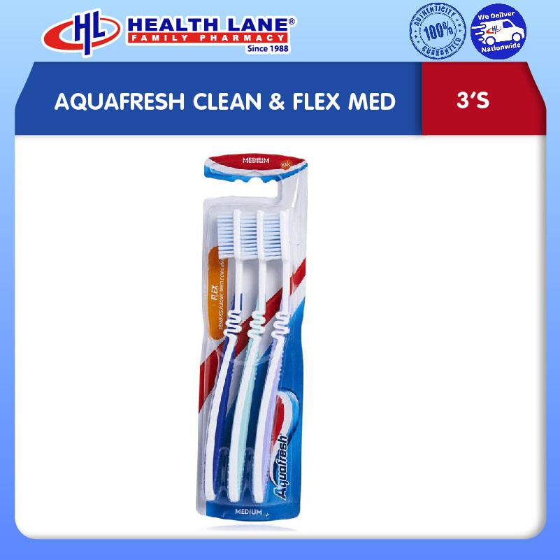 AQUAFRESH CLEAN & FLEX MED 3'S (B2F1)